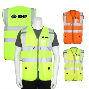 Hi Vis Reflective Safety Vest With Pockets