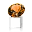 Gemstone Award on Cube - Amber | https://www.bestnamebadges.com