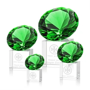 Gemstone Award on Cube - Emerald