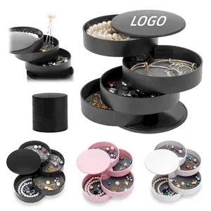 4-Tier Rotating Jewelry Organizer Box