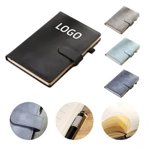 Magnetic Fastening A5 Leather Notebook