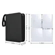 4-Pocket PU Leather Card Album With Zipper Closure | https://www.bestnamebadges.com