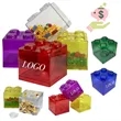 Transparent Building Blocks Style Piggy Bank | https://www.bestnamebadges.com