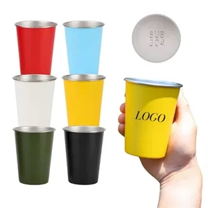 12oz Single-Layer Stainless Steel Drinking Cup