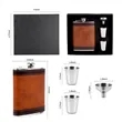 8oz Pocket Stainless Steel Hip Flask Set | https://www.bestnamebadges.com