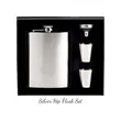 8oz Pocket Stainless Steel Hip Flask Set | https://www.bestnamebadges.com