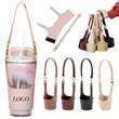 Handheld Leather Portable Coffee Cup Strap | https://www.bestnamebadges.com