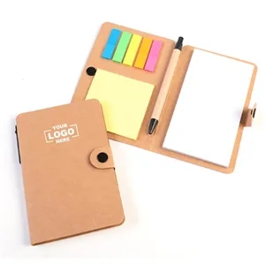 Sticky Memo Pad with Kraftpaper Cover
