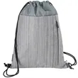 RejuVe MOTO Recycled Heather Drawstring Bag | https://www.bestnamebadges.com