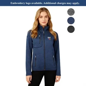 Women's Full Zip Brushed Back Fleece Jacket 8.0 Oz