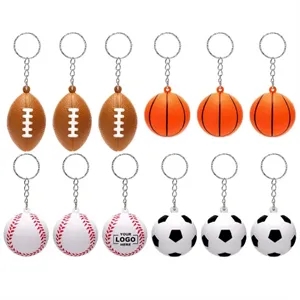Foam Squeeze Ball Keychain