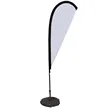 6' Elite Teardrop Nylon Sail Sign Flag, 1-Sided, Scissor | https://www.bestnamebadges.com