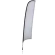 17' Elite Razor Nylon Sail Sign Flag, 1-Sided, Ground Spike | https://www.bestnamebadges.com