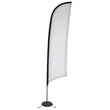 13' Elite Razor Nylon Sail Sign Flag, 1-Sided, Scissor Base | https://www.bestnamebadges.com