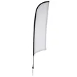 13' Elite Razor Nylon Sail Sign Flag, 1-Sided, Ground Spike | https://www.bestnamebadges.com