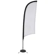 9' Elite Razor Nylon Sail Sign Flag, 1-Sided, Scissor Base | https://www.bestnamebadges.com