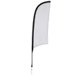 9' Elite Razor Nylon Sail Sign Flag, 1-Sided, Ground Spike | https://www.bestnamebadges.com
