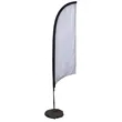 7' Elite Razor Nylon Sail Sign Flag, 1-Sided, Scissor Base | https://www.bestnamebadges.com