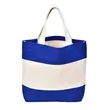Striped Canvas Tote | https://www.bestnamebadges.com