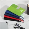 Small Linear Recycled PU Journal w/FSC® Paper | https://www.bestnamebadges.com
