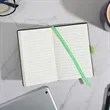 Small Linear Recycled PU Journal w/FSC® Paper | https://www.bestnamebadges.com