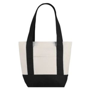 Small TJ Cotton Canvas Zippered Tote