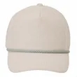 5-Panel Rope Halfmoon Buckram Corduroy Fabric Snapback Caps | https://www.bestnamebadges.com