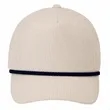 5-Panel Rope Halfmoon Buckram Corduroy Fabric Snapback Caps | https://www.bestnamebadges.com