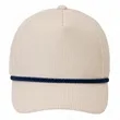 5-Panel Rope Halfmoon Buckram Corduroy Fabric Snapback Caps | https://www.bestnamebadges.com