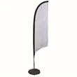 7' Premium Razor Sail Sign Flag, 1-Sided, Scissor Base | https://www.bestnamebadges.com