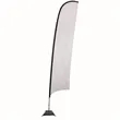 17' Premium Razor Sail Sign Flag, 1-Sided, Scissor Base | https://www.bestnamebadges.com
