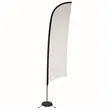 13' Premium Razor Sail Sign Flag, 1-Sided, Scissor Base | https://www.bestnamebadges.com