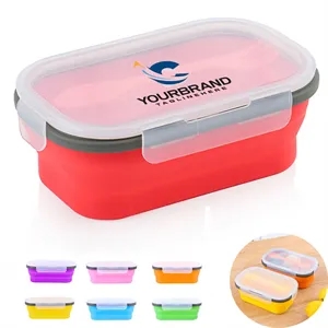 20Oz. Collapsible Silicone Lunch Box with Lid and Cutlery