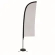 9' Premium Blade Sail Sign Flag, 1-Sided, Scissor Base | https://www.bestnamebadges.com