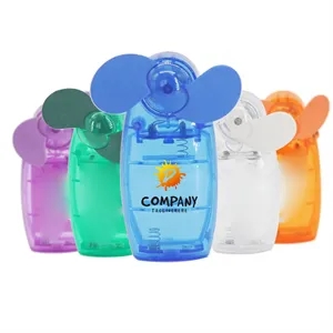 Mini Handheld Spray Fan with Soft Blades and Custom Logo