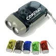 Hand Crank LED Flashlight with Dynamo Power and Custom Logo | https://www.bestnamebadges.com