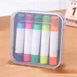5 Piece Highlighter Marker Set in Clear Case | https://www.bestnamebadges.com