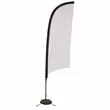 9' Premium Razor Sail Sign Flag, 1-Sided, Scissor Base | https://www.bestnamebadges.com