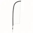 9' Premium Razor Sail Sign Flag, 1-Sided, Ground Spike | https://www.bestnamebadges.com