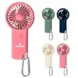 Portable Mini USB Rechargable Handheld Fan With Carabiner | https://www.bestnamebadges.com
