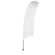 15' Value Razor Sail Sign Flag - 1-Sided with Ground Spike | https://www.bestnamebadges.com