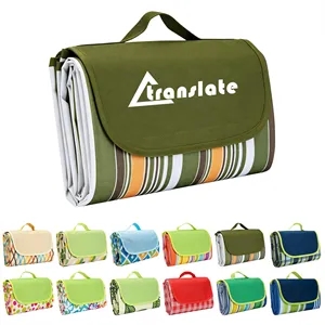Waterproof Oxford Picnic Blanket Mat W/ Handle 57"x31.5"