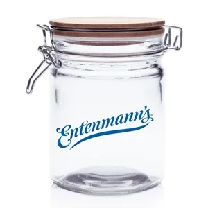 22 oz. Candy Jars with Hinged Wood Lids