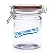 22 oz. Candy Jars with Hinged Wood Lids | https://www.bestnamebadges.com