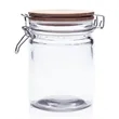 22 oz. Candy Jars with Hinged Wood Lids | https://www.bestnamebadges.com