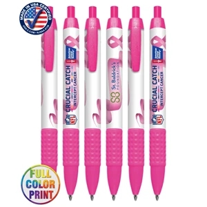 Union Printed, Certified USA Made "Breast Cancer" Click Grip