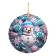 Two Side Printed Ceramic Christmas Tree Hanging Accessories | https://www.bestnamebadges.com
