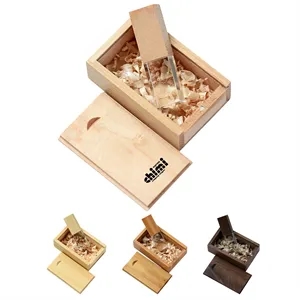 Wooden Luminous Crystal USB