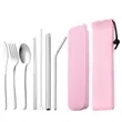 Stainless Steel Utensils Case Set | https://www.bestnamebadges.com