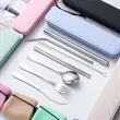 Stainless Steel Utensils Case Set | https://www.bestnamebadges.com